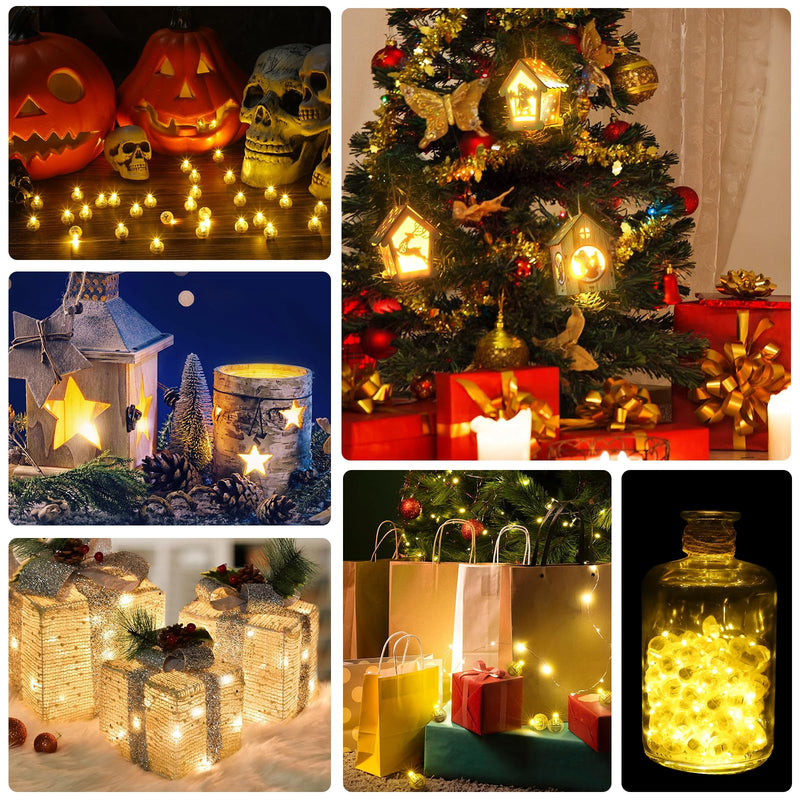 Pack of 50 LED Balloon Lights, Mini LED Light Balls, Round LED Balloon Lights, Warm White Christmas Decoration for Paper Lantern, Christmas, Wedding, Birthday, Party Decoration 50 pcs.
