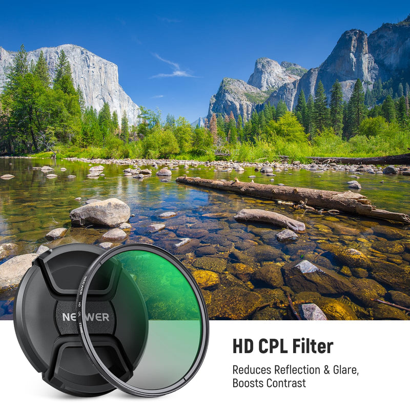 [AUSTRALIA] - NEEWER 77mm CPL Filter with Lens Cap, Ultra Slim Multi Resistant Nano Coated Circular Polarizing Filter with HD Optical Glass for Camera Lens, Reduces Reflection & Glare, Boosts Contrast CPL w/Lens Cap 