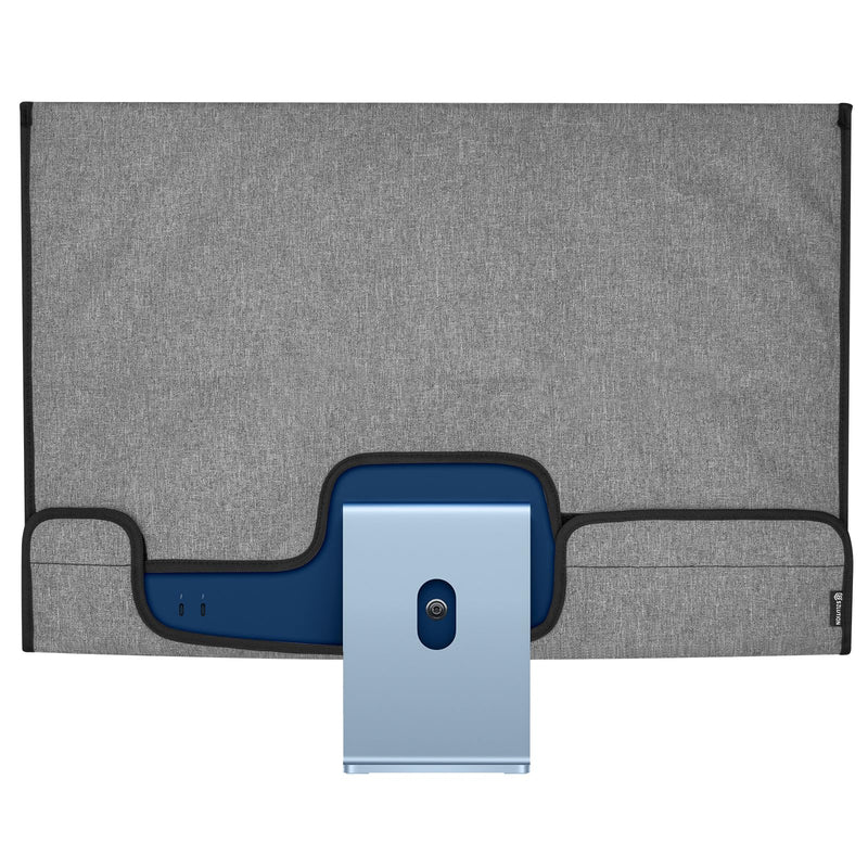 Monitor Dust Cover Compatible with iMac 24 inch 2021/2023/2024 | Oxford Fabric Protective Sleeve, Full Screen Coverage, Dustproof Anti-Scratch for iMac 24" All in one Desktop Computer, Gray