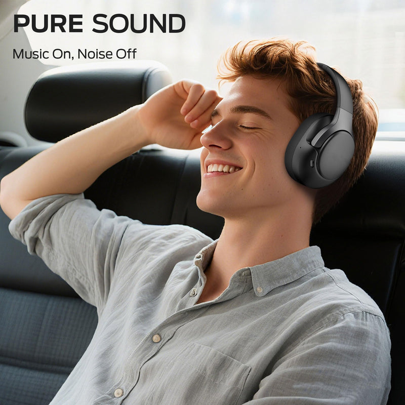 Oraolo Hybrid Active Noise Cancelling Headphones, Wireless Over-Ear Headphones with Deep Bass Sound, Bluetooth 6.0, 70H Playtime, Foldable Comfort Headphone for Travel/Work/Home
