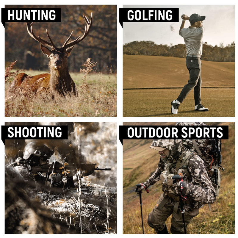 [AUSTRALIA] - Golf/Hunting Rangefinder 6.5X Magnification Waterproof Range Finder, Distance Measurement, Slope Compensation,Speed Modes, Lightweight, for Hunting, Golfing and Shooting Next Camo 1200Y 