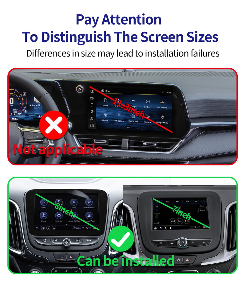 Car Phone Holder for Chevrolet Equinox/Malibu 2018-2024, 7/8" Screen Mount | Malibu 2016-2025, Universal Mechanical clip Cell phone Mount Accessories Fit iPhone Android,Automobile GPS Dashboard Cradle 7/8-inch for 2018-2024 Equinox