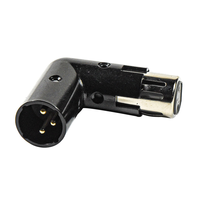 HQRP 4-Pack 3-Pin XLR Angle Adapter Dual Male & Female with 4 Adjustable Angle Positions Right Left and 90 Degree, Compatible with Mixers That Interfere with Other Applications, 3-Pin Connector