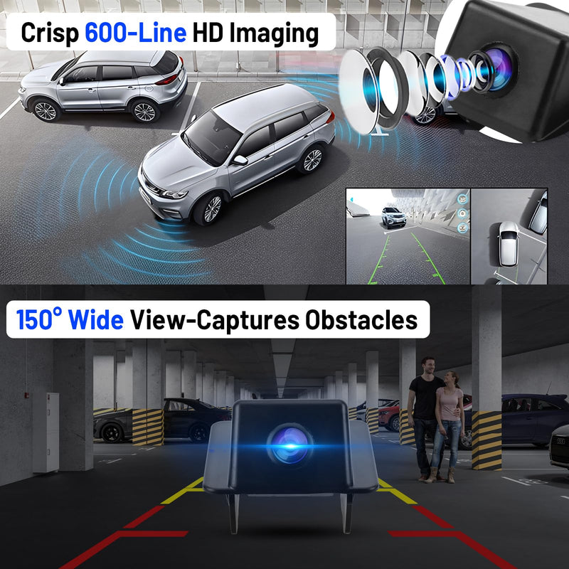 Wired Back Up Camera for Chevy Traverse 2013-2017 V6 3.6L, Wired Rear View Replacement 23135306 590091, 168° Wide Angle, HD Color Image, ABS Housing