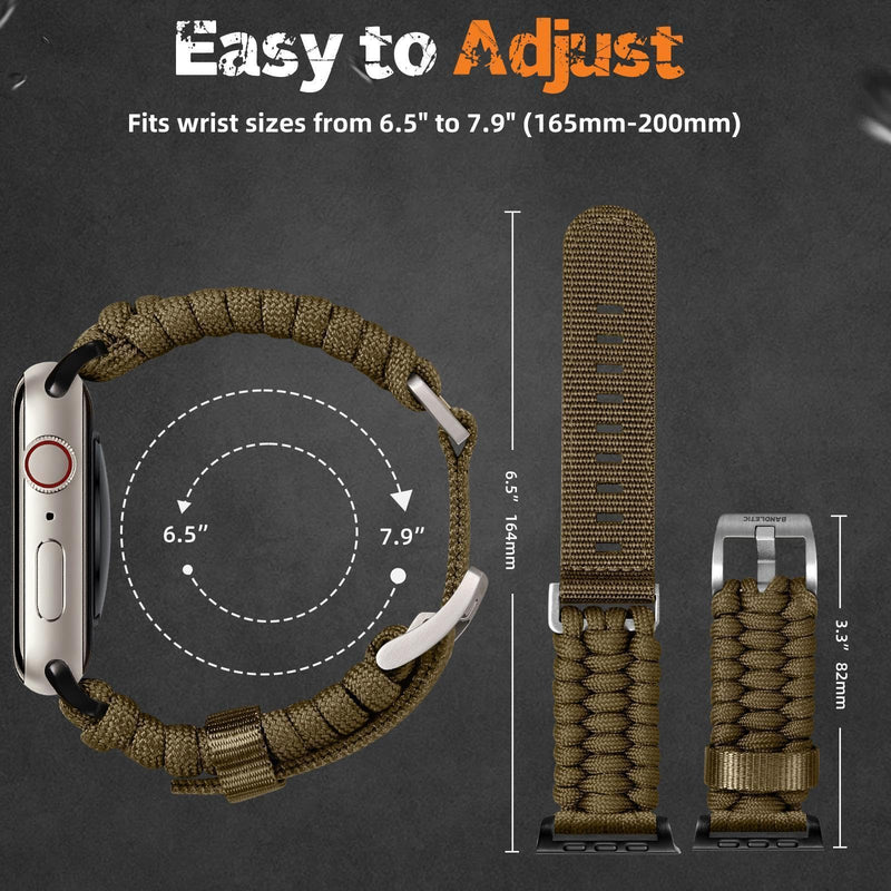 Bandletic Magnetic Band and Paracord Strap Compatible with Apple Watch
