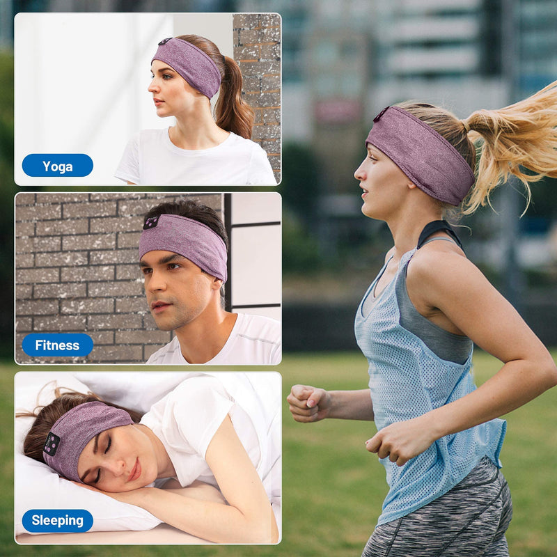 Perytong Sleeping Headphones Bluetooth Headband, Sports Bluetooth Headband Headphones with Thin Speakers, Sleep Earbuds, Sleeping Headphones for Workout Running Yoga Nap, Gift for Men and Women