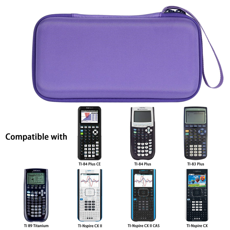 co2CREA Hard Case Compatible with Texas Instruments TI-84 Plus CE/TI-84 Plus/TI-Nspire CX II CAS/TI-Nspire CX II/TI-83 Plus/TI-89 Titanium/TI-85 / TI-86 Color Graphing Calculator, Purple Iris Purple Case