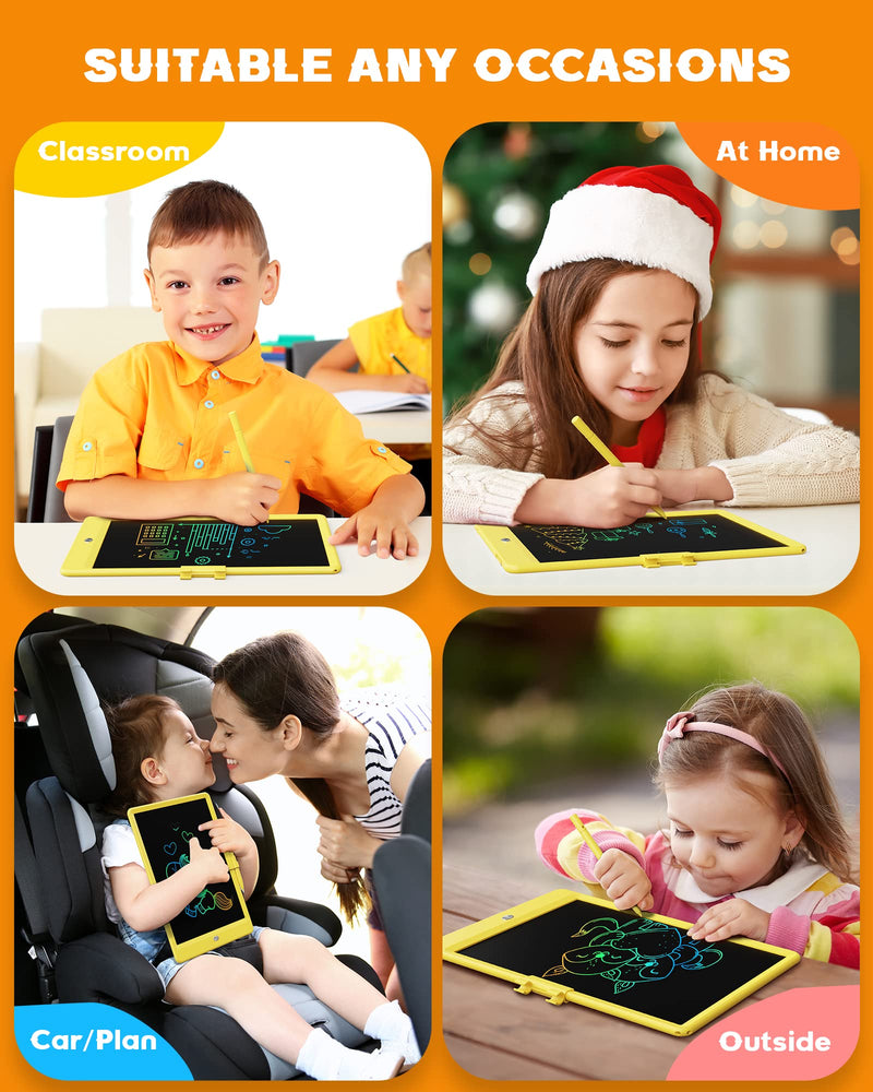Bravokids 8.5 inch Colorful Doodle Board Drawing Pad, LCD Writing Tablet 10 Inch Doodle Board