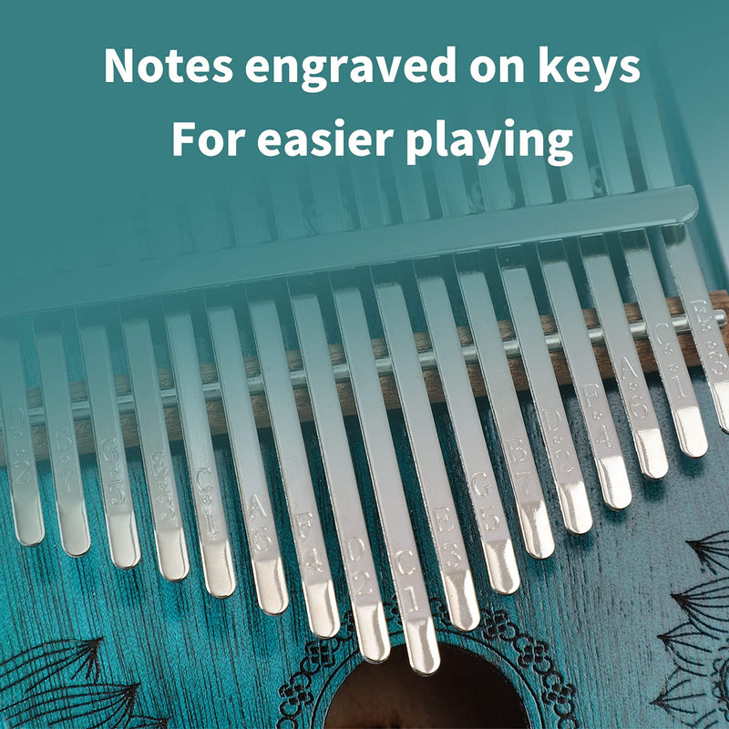 [AUSTRALIA] - Kalimba Thumb Piano 17 Keys, Portable Mbira Finger Piano Gifts for Kids and Adults Music Instrument Thumb Pianos - 17 Keys Green Kalimba 17 Green 