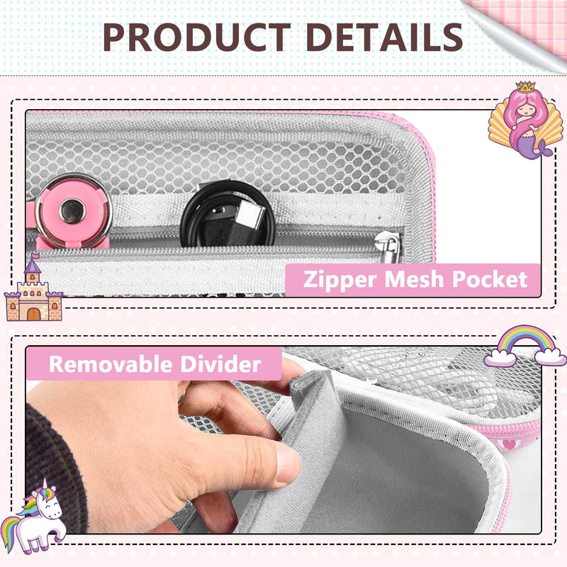 Leayjeen Kids Camera Case Compatible with Dylanto/GKTZ/HiMont/CAMCLID/ESOXOFFORE Kids Instant Print Camera, Kids Instant Camera for 1080P Printed Photos-Pink Unicorn（Case Only） Pink Unicorn