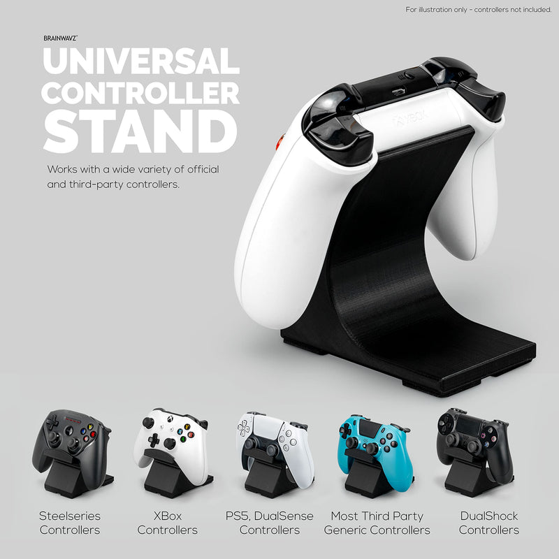 Game Controller Desktop Holder Stand (2 Pack) - Universal Design for Xbox ONE, PS5, PS4, PC, Steelseries, Steam & More, Reduce Clutter UGDS-05 by Brainwavz