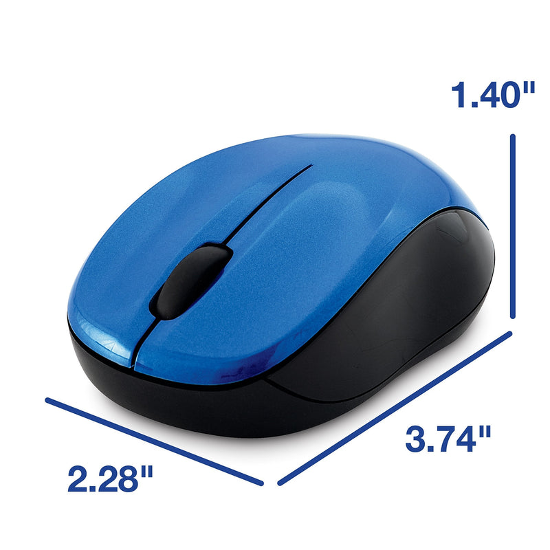 Verbatim Silent Wireless Blue LED Mouse - Blue Blue Mouse