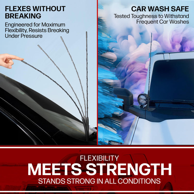 [AUSTRALIA] - Votex 23 Inch TheCatsPajamas Short EPDM Rubber Replacement Antenna for Ford F150, F250, F350, Chevrolet Silverado, GMC Sierra, Jeep Wrangler, Toyota Tacoma, Tundra FJ Cruiser - Car Wash Proof 