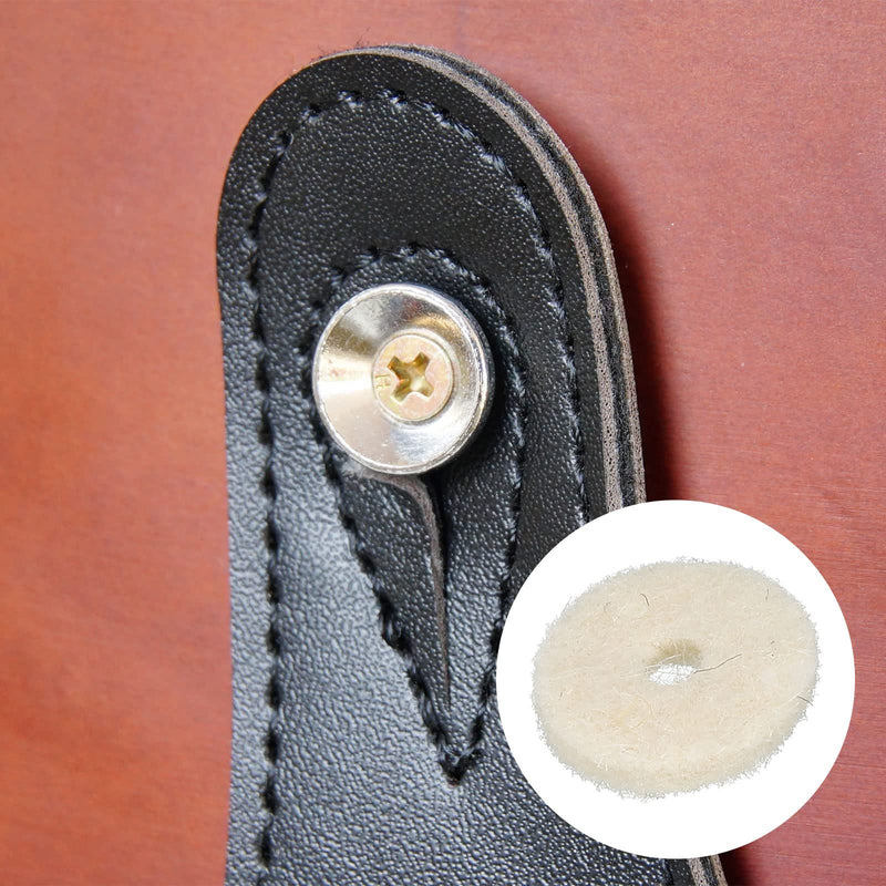 MECCANIXITY Guitar Strap Button Felt Washer Lock Strap Block Guitar White Gasket, for Guitar Strap Button, Pack of 10