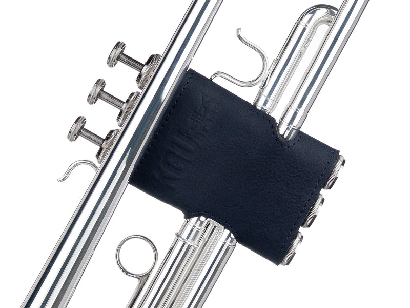 [AUSTRALIA] - Trumpet valve guard by KGUBrass is the leather trumpet valve protector made of luxurious mild and thick material; use as protection from corrosion, scratches and stains (Black) BLACK 