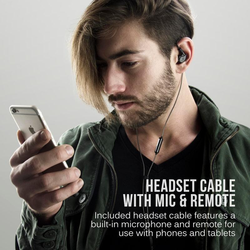 MEE audio M6 PRO In Ear Monitor Headphones for Musicians, 2nd Gen Model With Upgraded Sound, Memory Wire Earhooks & Replaceable Cables, Noise Isolating Professional Earbuds, 2 Cords Included (Black) Black In-Ear Monitors