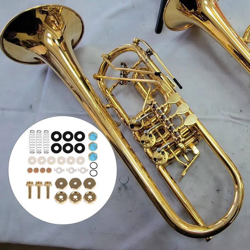 [AUSTRALIA] - BQLZR Trumpet Pad Valve Repair Kit Springs Felt Washer & Trumpets Finger Button Set 