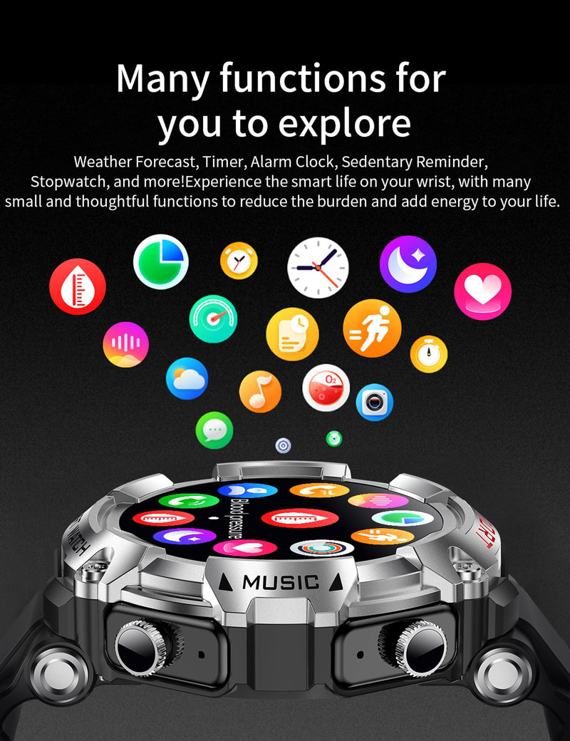 Smart Watch with Earbuds,1.52" HD Screen,2 in 1 Smart Watches for Men Women, Fitness Tracker Watch with Wireless Earphone Compatible for Android iOS with Sports Monitor Sleep Black