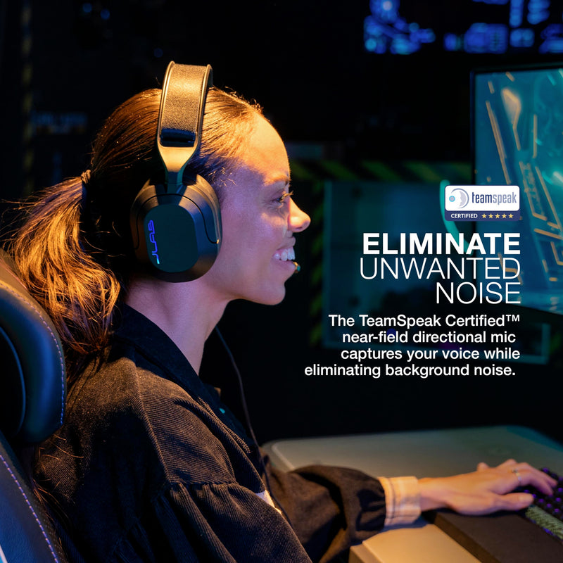 [AUSTRALIA] - JLab Nightfall Gaming Headset with Near-Field Directional Flip-to-Mute Rotating Boom Mic, 50mm Drivers and Sound Isolating Inner Shelf, Wired 3.5mm for PC, PS5, PS4, Xbox Series X/S, Xbox one, Switch 