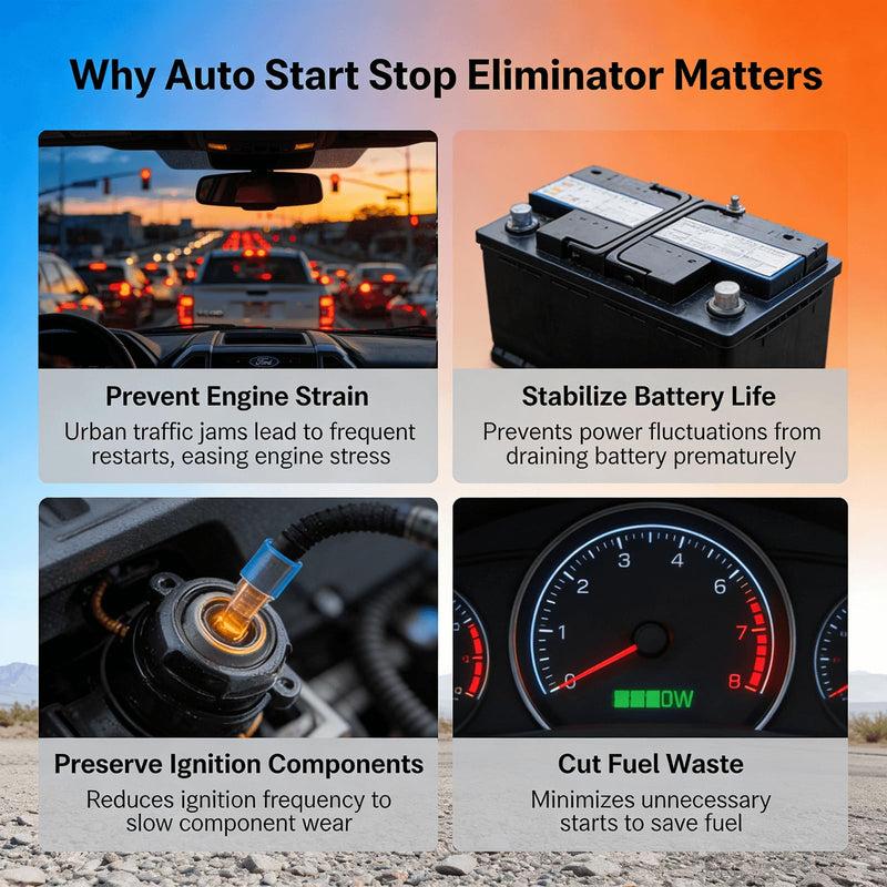 Auto Start Stop Eliminator for Ford F-150 2015 2016 2017 2018 2019 2020 | Plug & Play Start Stop Disable Module with Memory, No Error Code Start Stop Delete, Easy Install, OEM Fit for Ford F150 2015-2020