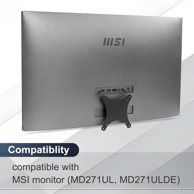 Monitor Arm/Mount VESA Bracket Adapter Compatible with MSI Monitor (MD271UL, MD271ULDE) - 75x75mm 100×100mm Black