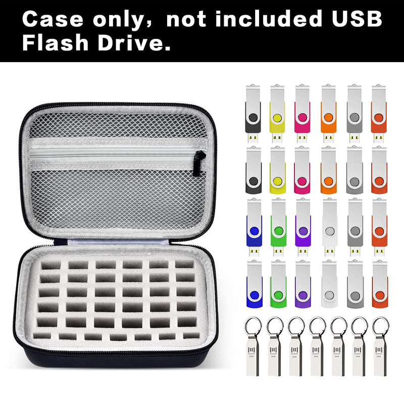 USB Flash Drive Case SD Cards Thumb Drive Memory Card Holder SD SDXC SDHC Card Storage Bag Electronic Accessories Organizer for SanDisk/ for Samsung|Inland/ for PNY/ for Netac(Case Only) (Black) black