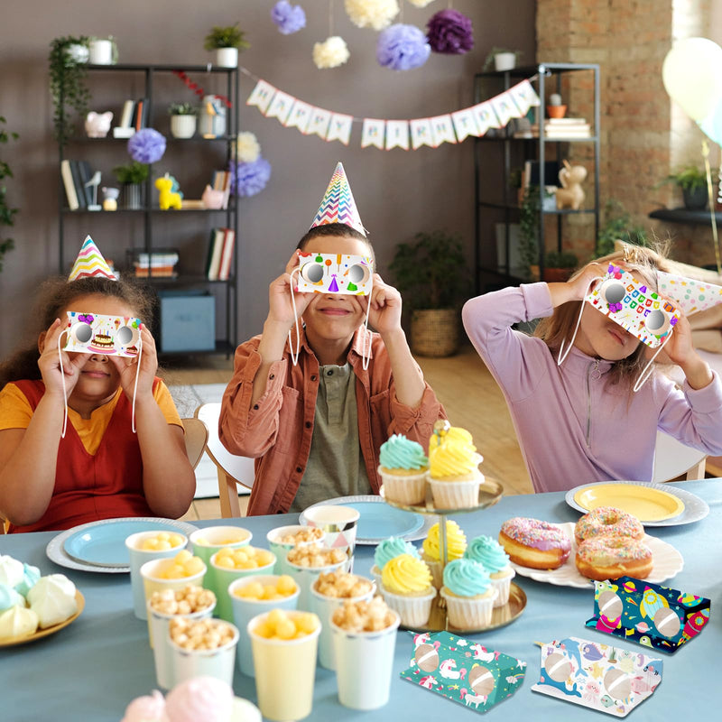 [AUSTRALIA] - Shappy 30 Pcs DIY Cardboard Binocular Craft Kit for Kids, Make Your Own Toy Binocular with Marker and String Classroom Art Activity for Kindergarten Elementary School 100 Days of School Party Favor 