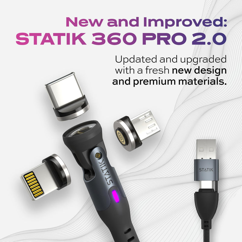 STATIK Dual Car Charger Adapter & STATIK 360 Pro Magnetic Charger