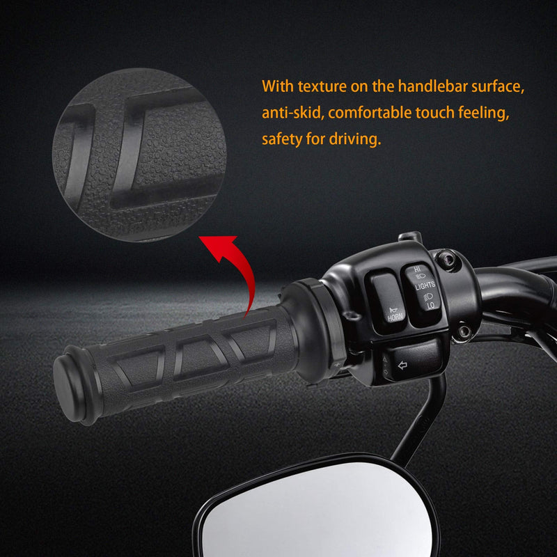 [AUSTRALIA] - NTHREEAUTO Universal 7/8'' Heated Grips Motorcycle Handlebar Grip Compatible with Harley Honda Kawasaki Yamaha Dirt Bike ATV 