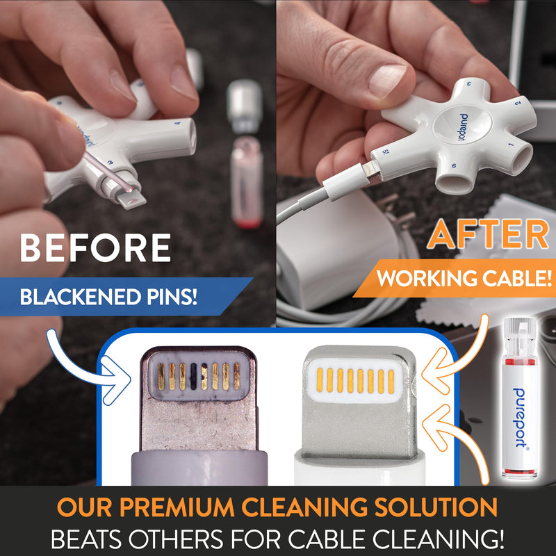 iPhone Cleaning Kit - The Original - iPhone Cleaner Multi-Tool | Repair & Restore iPhone & iPad Charging Ports, Lightning Cables & Connectors | Fix Unreliable Charging | As Seen on USA Today For iPhone/iPad (Lightning Connector)
