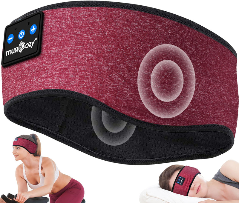 MUSICOZY Sleep Headphones Bluetooth Headband Wireless Music Headband Headphones, Earbuds IPX6 Waterproof for Side Sleepers Women Men Workout Running Insomnia Travel Yoga Cool Gadgets Unique Gift 2 Pcs