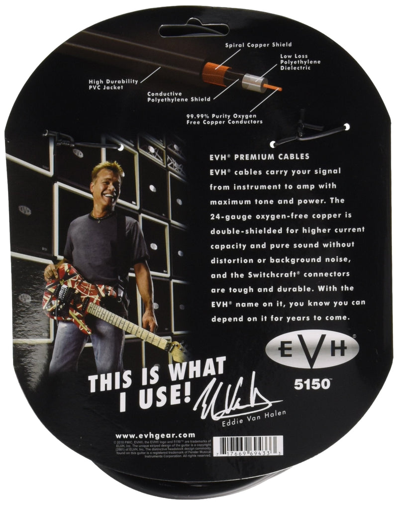 EVH Premium 14-Feet Oxygen Free Copper Instrument Cable with Two Straight-End Switchcraft Plugs