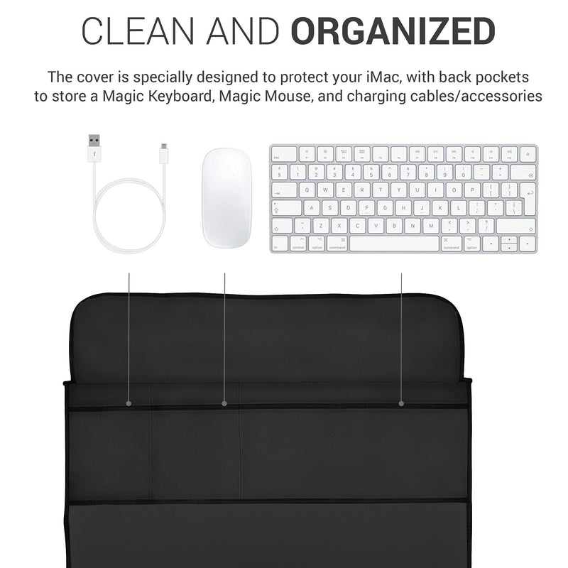 kwmobile Cover Compatible with Apple iMac 24" - 4-in-1 Case for Monitor and Accessories - Black