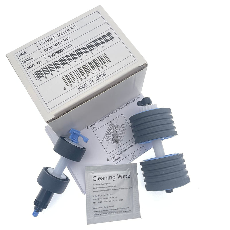 5607B001 5607B001AA Scanner Pickup Roller Exchange Roller Kit Compatible with Canon DR-M160 DR-M160II DR-C230 DR-C240 DR-M260 DR-S130 DR-S150 R40 R50 RS40