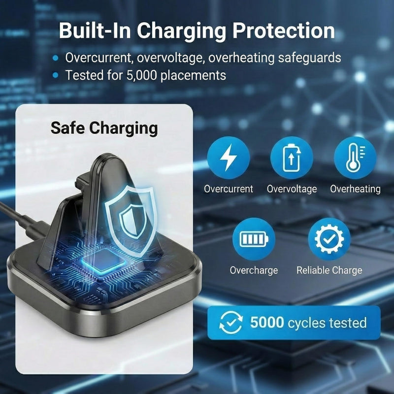 Charging Station Dock for Meta Ray-Ban & Oakley Meta Smart Glasses with Fast Charging, LED Indicator & Secure Spring-Loaded Hold