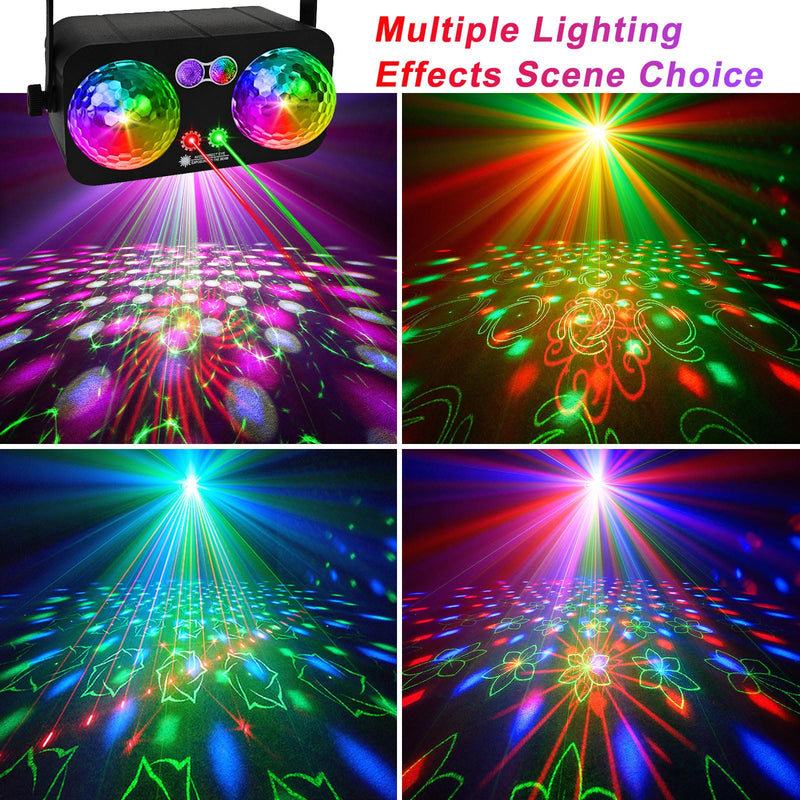[AUSTRALIA] - Party Lights Dj Disco Ball Light with 10 ft USB Cable 5V/3A Sound Activated Strobe Stage Lighting for Parties Indoor Dance Bar Club Birthday Karaoke Halloween Christmas New Years Rave Show 