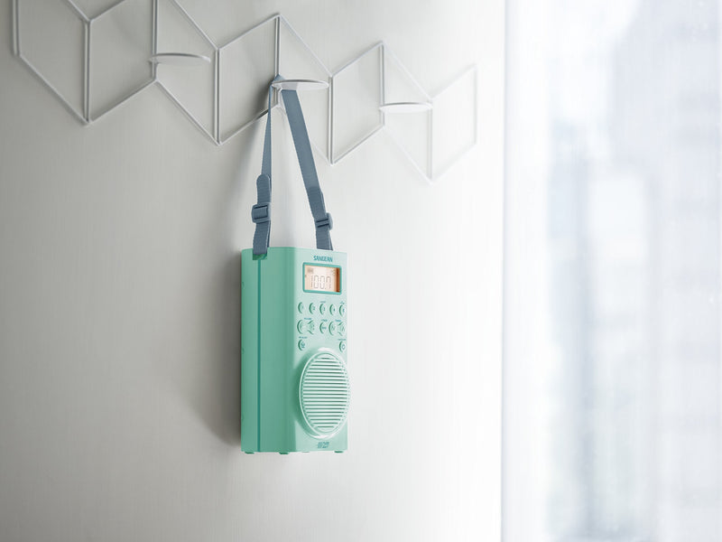 Sangean H205TQ AM/FM Weather Alert Waterproof Shower Radio Turquoise Single