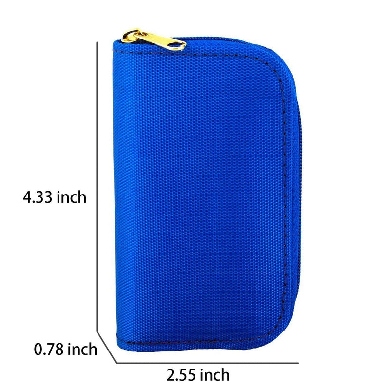 Memory Card Case - Carrying Case Suitable for Micro SD, Mini SD and 4X CF, Card Holder Bag Wallet for Media Storage Organization (Blue) Blue
