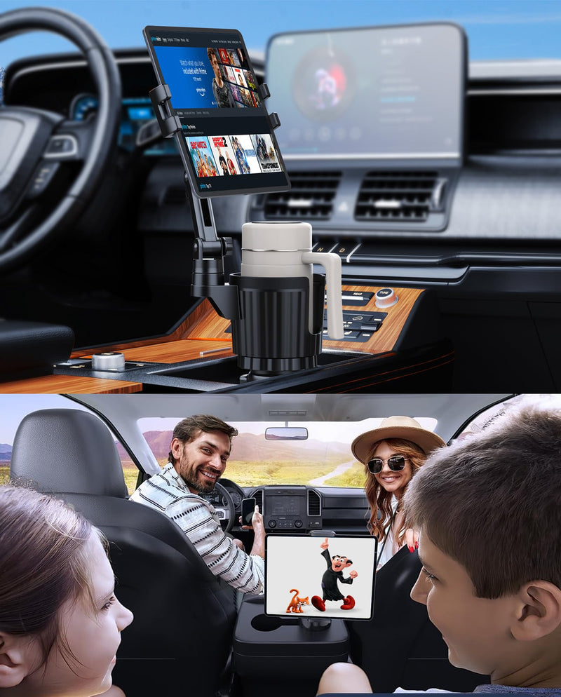 [AUSTRALIA] - Peastrex Cup Holder Tablet Mount, Ipad Cup Holder Car Mount with Adjustable Arm for Tablet iPhone 3-13in iPad Pro Air Mini, Fire, iPhone 15, Galaxy S24 Z Fold 5 