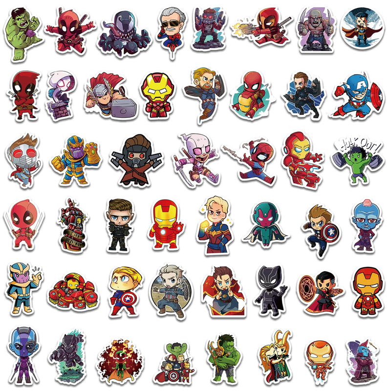 Superheros Stickers Pack, 150PCS Avenger Stickers for Laptop Decals Comic Legends Stickers for Teens Boys Adults Waterproof Vinyl Computer Stickers for Laptop Water Bottles Luggage Skateboard Guitar