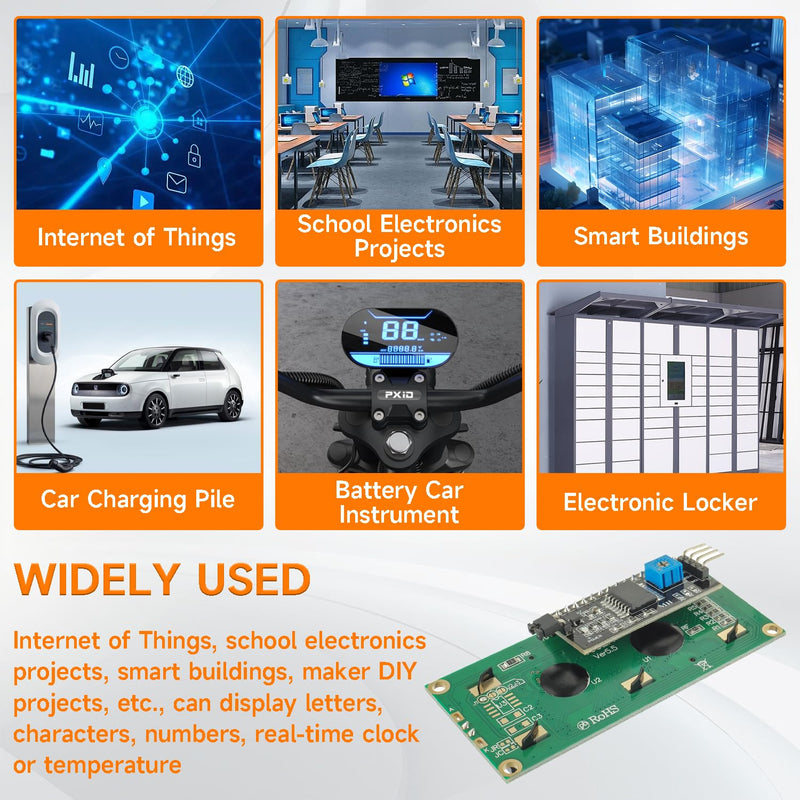 4pcs I2C IIC TWI 1602 Serial LCD Display Module 16x2 Compatible with Arduino Raspberry Pi