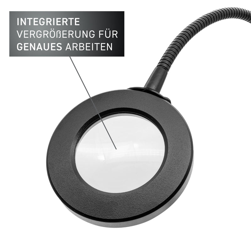 [AUSTRALIA] - GALLUNOPTIMAL Magnetic Magnifying Lamp with LED Ring Light & Gooseneck - 3 Light Colours Dimmable - USB-A Port - Accessories for GOHH200/400/500 Assembly Fixings LED-Ringlicht mit Lupe 