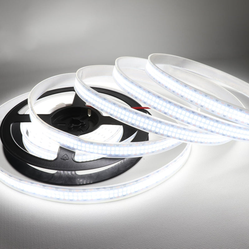 [AUSTRALIA] - LEDENET LED Strip Lights Cold White 6500K 16.4ft/5M Double Row 2835 SMD 2400LEDs DC 24V Daylight Bright Dimmable Flexible LED Tape Light Waterproof IP67 Outdoor Lighting(No Adapter and Dimmer) 