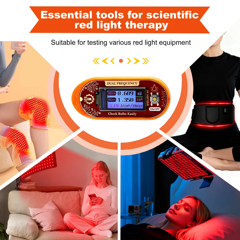 [AUSTRALIA] - 850nm & 660nm Red/NIR Light Irradiance Meter Tester – Professional Dual-Wavelength Radiometer 