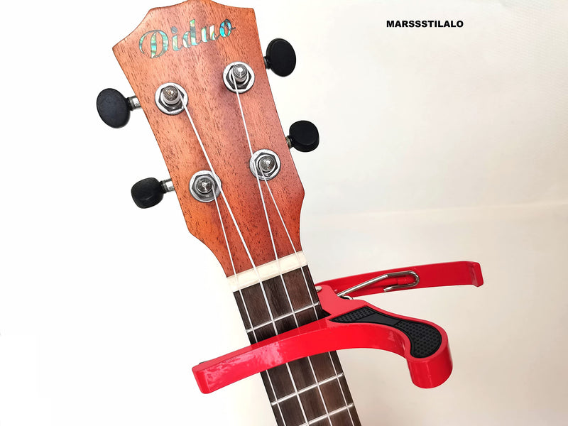 Professinal Metal Capo for Acoustic Guitars Electric Bass (Red) Red