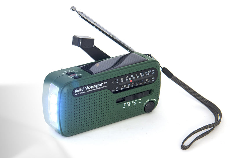 [AUSTRALIA] - Best NOAA Portable Solar/Hand Crank AM/FM, Shortwave & NOAA Weather Emergency Radio with USB Cell Phone Charger & LED Flashlight (Green) 