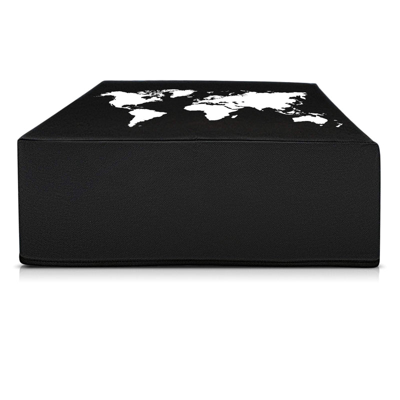 kwmobile Cover Compatible with HP OfficeJet Pro 6000series - Durable and Resistant Printer Dust Cover - Travel Outline White/Black Travel Outline 02-01