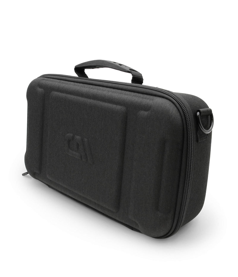 CASEMATIX Mixer Case Compatible With Behringer P16 Stage Mixer and P16-HQ Powerplay In Ear Accessories, Cables and Power Adapters, Fits Mixers up to 12.0” x 6.0” x 2.5” With Shoulder Strap