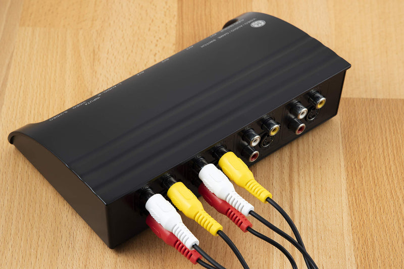 [AUSTRALIA] - GE 4-Way RCA Switch AV Splitter Switch, for Connecting 4 RCA Output Devices to Your TV, S-Video Support, Audio/Video, Game Consoles, DVD, VCR, 38807 4 Way Splitter Switch 