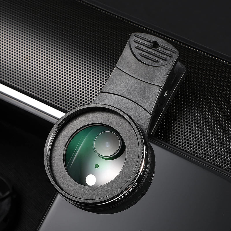 Smartphon 4K 15X Macro Lens: Phone Camera Lens Cell Phone Macro Lens 37mm Clip On Phone Lens Universal Macro Lens Compatible with iPhone/Most Smartphones Camera Lenses Black